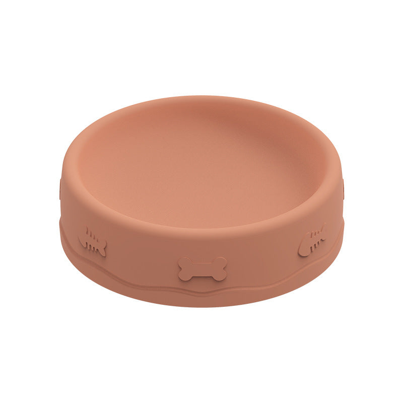 Multifunctional Portable Silicone Slow Food Pet Bowl Drinking Water Feeding Two-in-One Double Sided Bowl