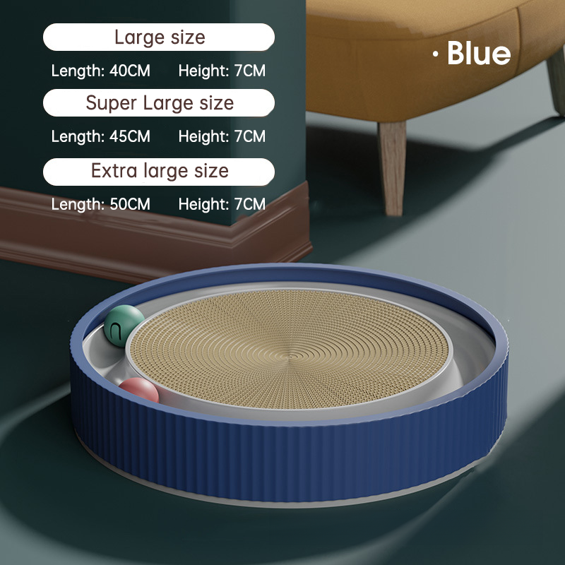Multi Function Round Cat Scratching Board with Ball Toy Cat Scratcher Funny Sharpen Nails Scraper Can Replace Nest for Cats