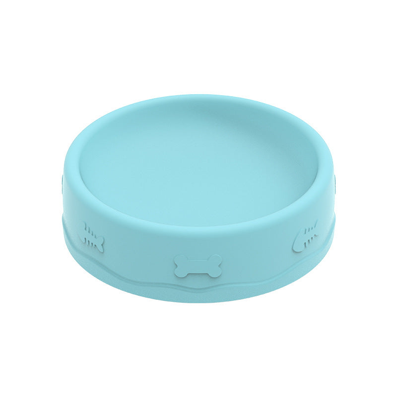 Multifunctional Portable Silicone Slow Food Pet Bowl Drinking Water Feeding Two-in-One Double Sided Bowl