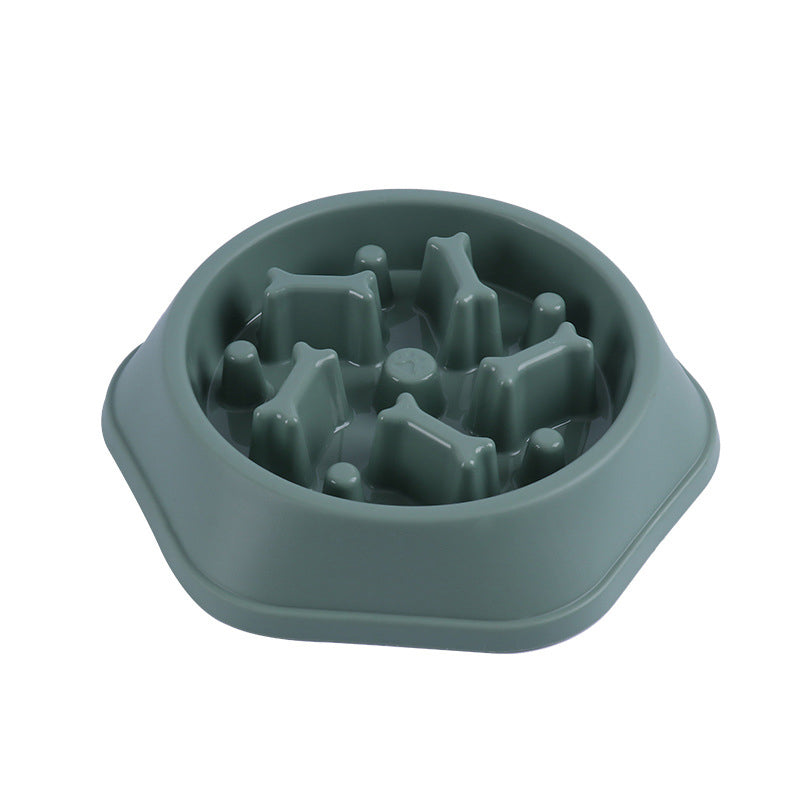 Anti-Choking Pet Slow Food Bowl Bone Shaped Slow Food Dog Bowl Anti-Spill Pet Bowl