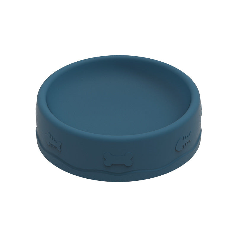 Multifunctional Portable Silicone Slow Food Pet Bowl Drinking Water Feeding Two-in-One Double Sided Bowl