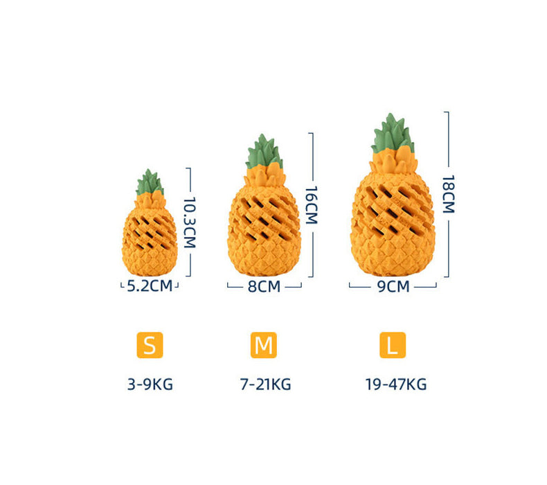 Dog Chews Toy Natural Rubber Environmental Protection Pet Leakage Training Toy Pineapple Model