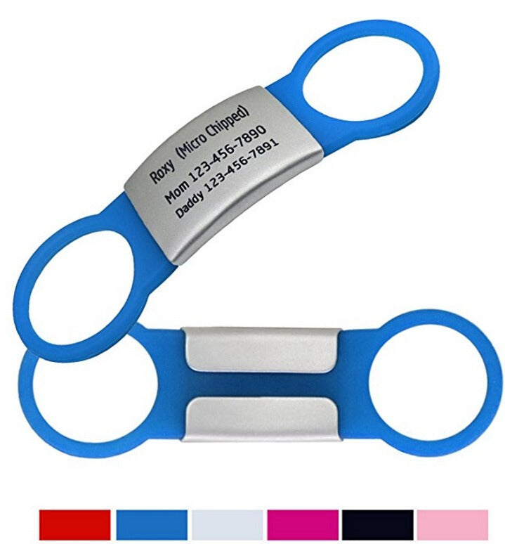 Cat and Dog Name Metal Silicone Dog Tag Engraving with Laser Engraving QR Code ID Pet Hanging Tag Crafts