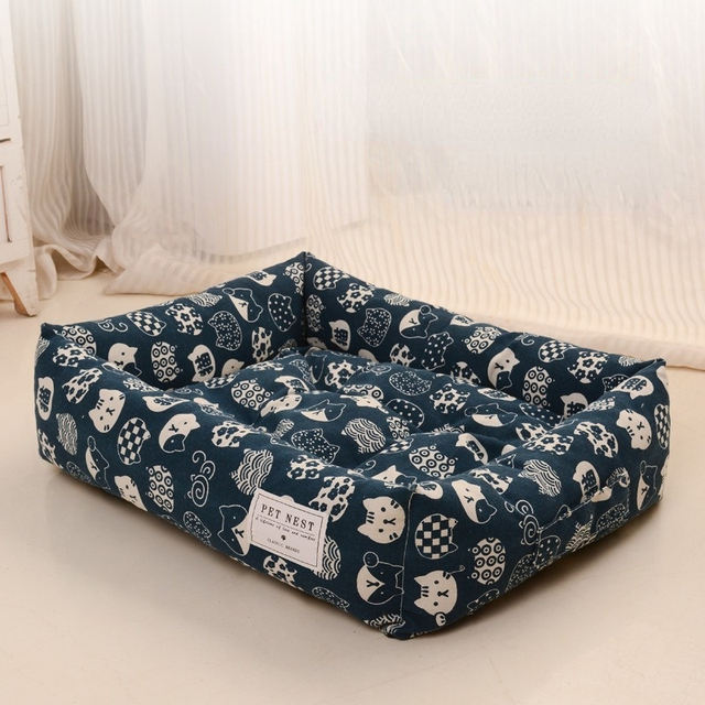 Four-Season Universal Removable And Washable Cat Litter Summer Cooler Pet Nest Winter Warm PP Cotton Dog Mat Cat Litter 