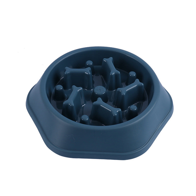 Anti-Choking Pet Slow Food Bowl Bone Shaped Slow Food Dog Bowl Anti-Spill Pet Bowl