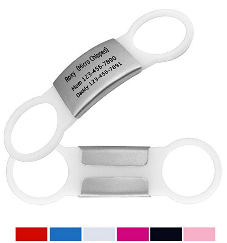 Cat and Dog Name Metal Silicone Dog Tag Engraving with Laser Engraving QR Code ID Pet Hanging Tag Crafts