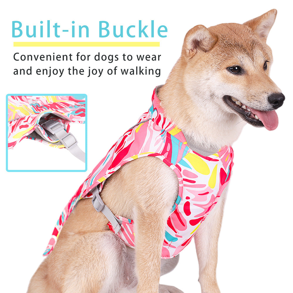 Autumn and Winter Jacket, Printed, Waterproof, Reflective, Thickened Pet Clothes