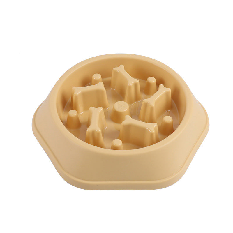 Anti-Choking Pet Slow Food Bowl Bone Shaped Slow Food Dog Bowl Anti-Spill Pet Bowl