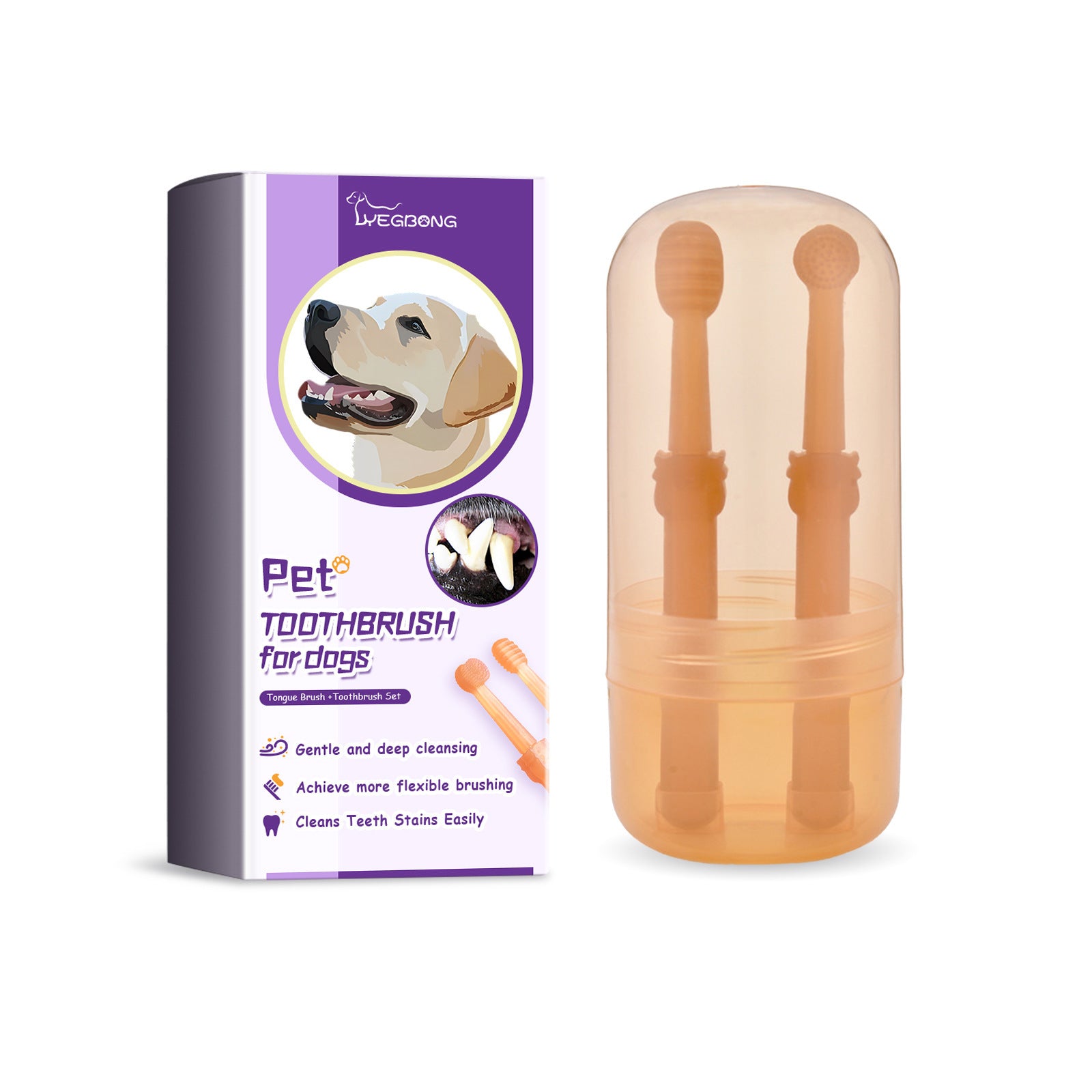 Pet Toothbrush For Dogs, Pet Oral Cleaning Dental Stains Dental Health Care