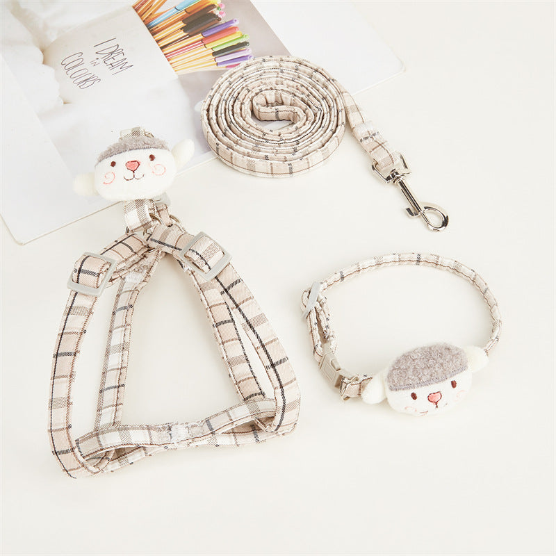 Pet Supplies New Lattice Anti Slip Adjustable Cat Rope Dog Rope Vest Lattice Cat Traction Rope