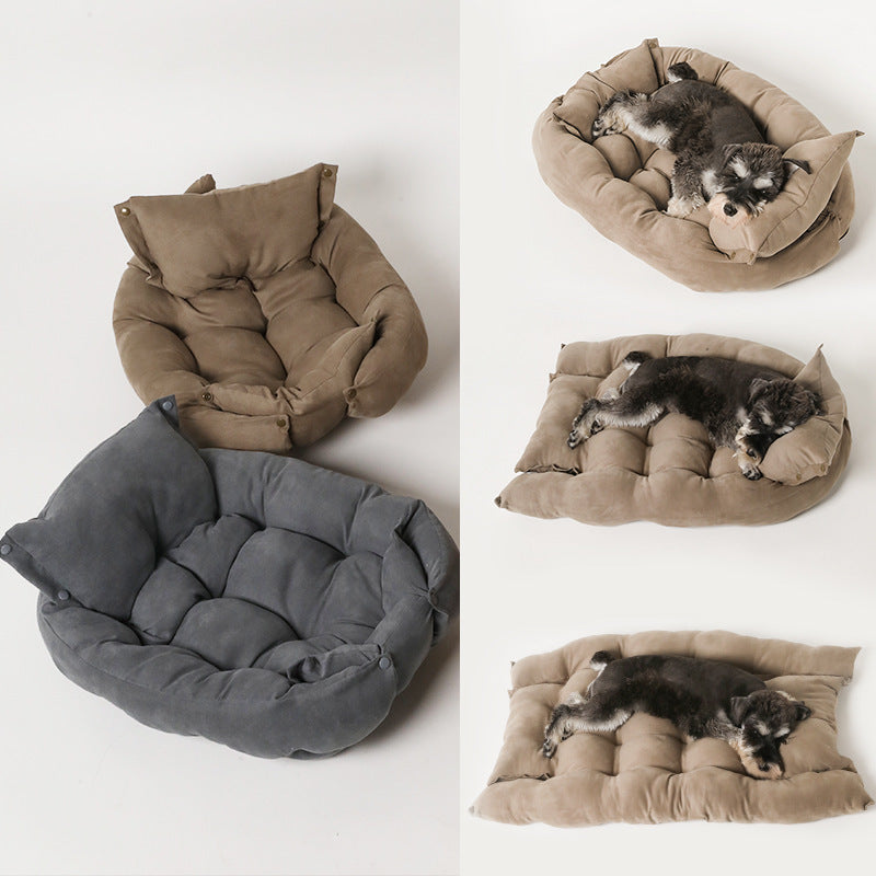 Four-Season Universal Summer Folding Dog Sofa Bed Soft Pet Cushion Pit Bull Small And Medium-Sized Dogs Pet Kennel 