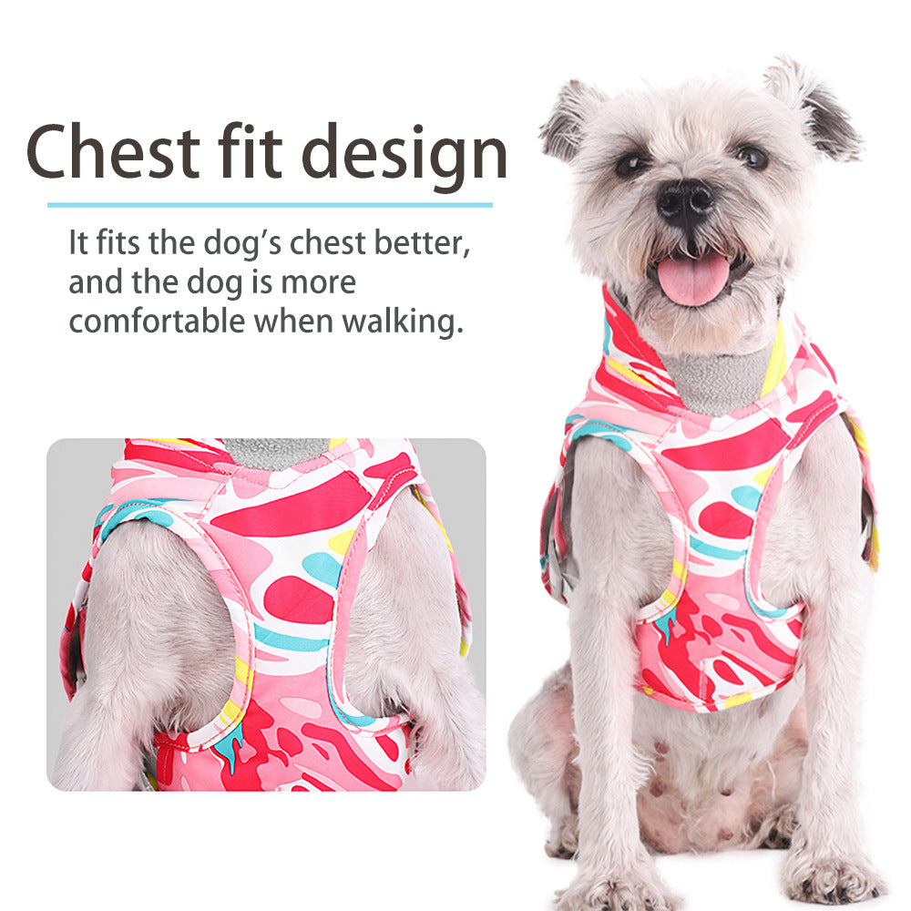 Autumn and Winter Jacket, Printed, Waterproof, Reflective, Thickened Pet Clothes