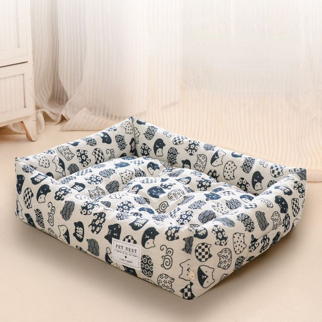 Four-Season Universal Removable And Washable Cat Litter Summer Cooler Pet Nest Winter Warm PP Cotton Dog Mat Cat Litter 