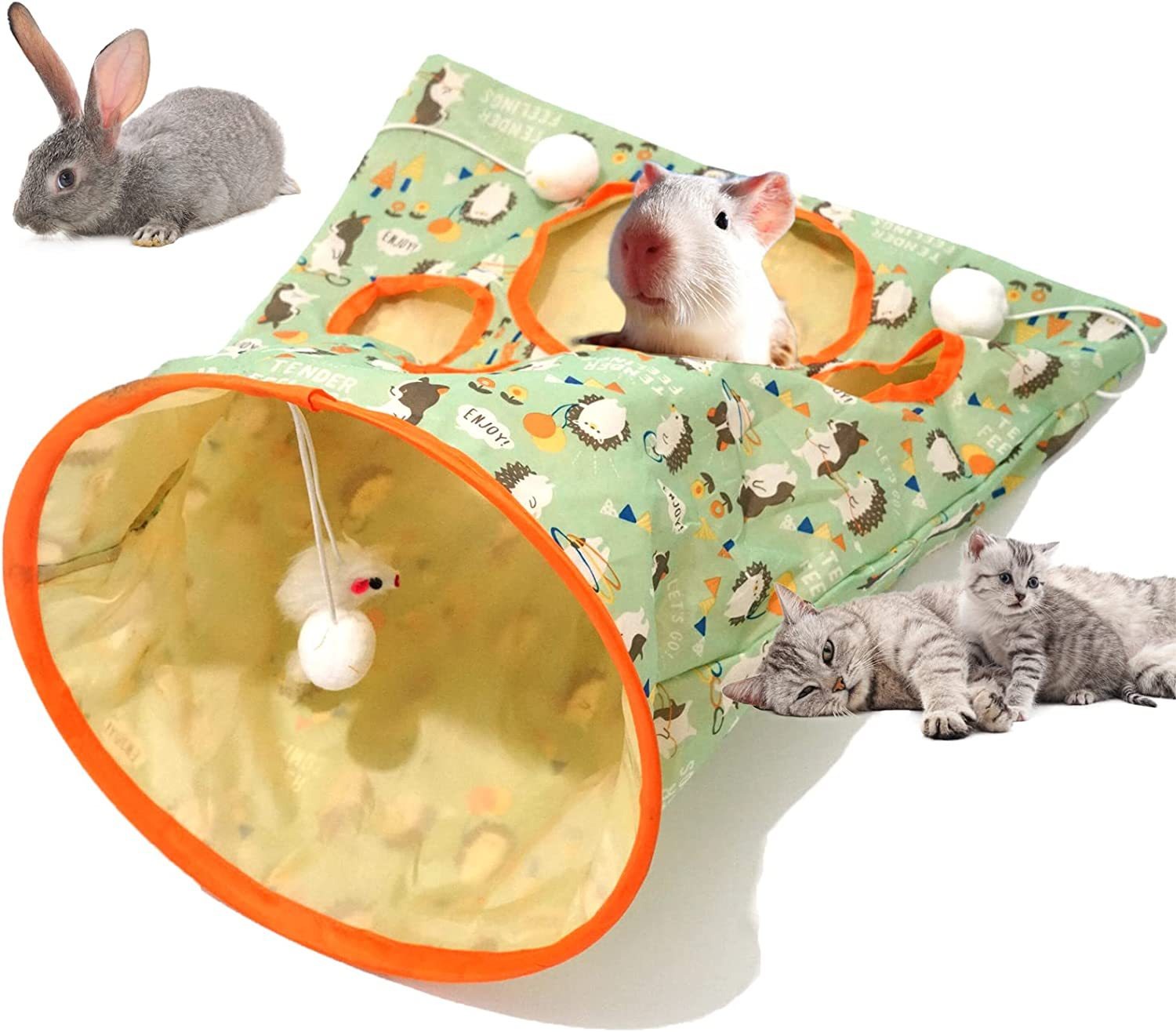 New Cat Drill Bag Cat Tunnel Earth Rolling Dragon With Noise Paper Cat Drill Hole Cat Interactive Play Cat Toy 