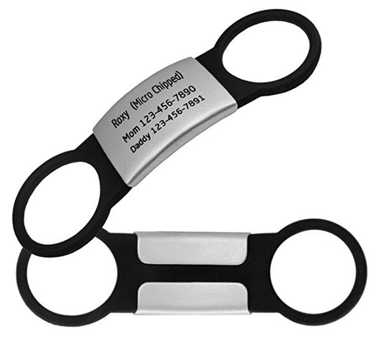 Cat and Dog Name Metal Silicone Dog Tag Engraving with Laser Engraving QR Code ID Pet Hanging Tag Crafts