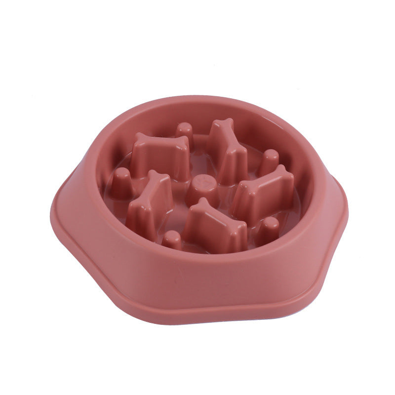 Anti-Choking Pet Slow Food Bowl Bone Shaped Slow Food Dog Bowl Anti-Spill Pet Bowl