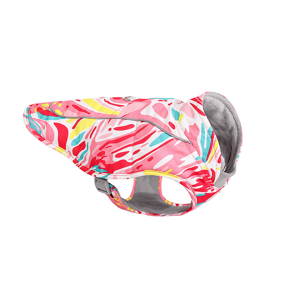 Autumn and Winter Jacket, Printed, Waterproof, Reflective, Thickened Pet Clothes