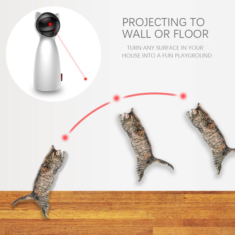 Bear Laser Cat Teaser Automatic Laser Cat Teaser Led Red Laser Cat Toy