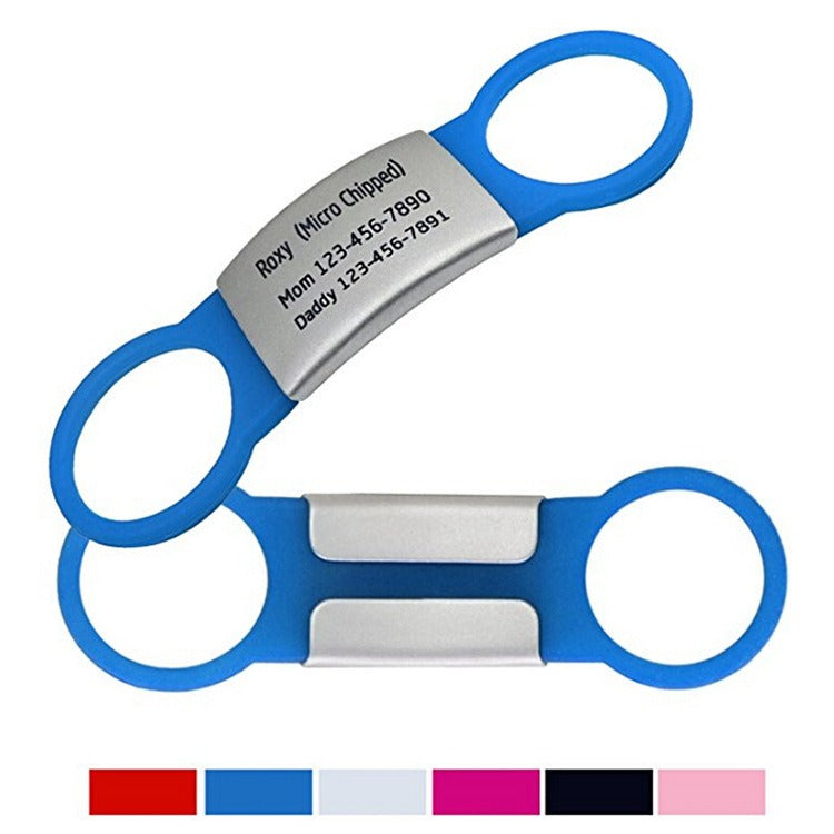 Cat and Dog Name Metal Silicone Dog Tag Engraving with Laser Engraving QR Code ID Pet Hanging Tag Crafts