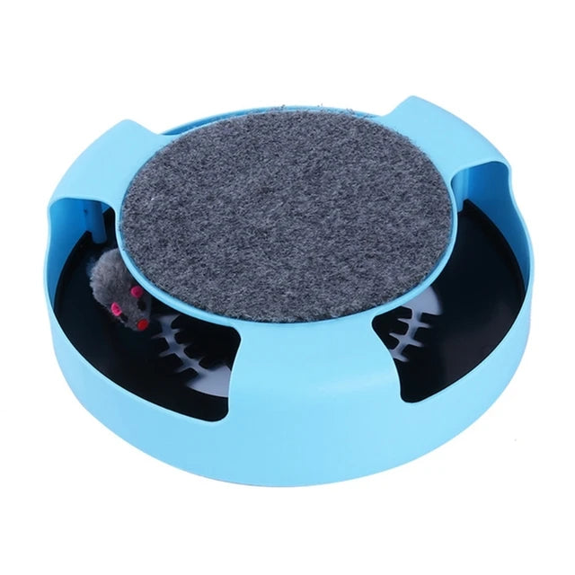 Rotating Cat Wheel Puzzle Game Fun Plate Mouse Teasing Cat Toy Shadowless Little Mouse Cat Toy Pet Supplies