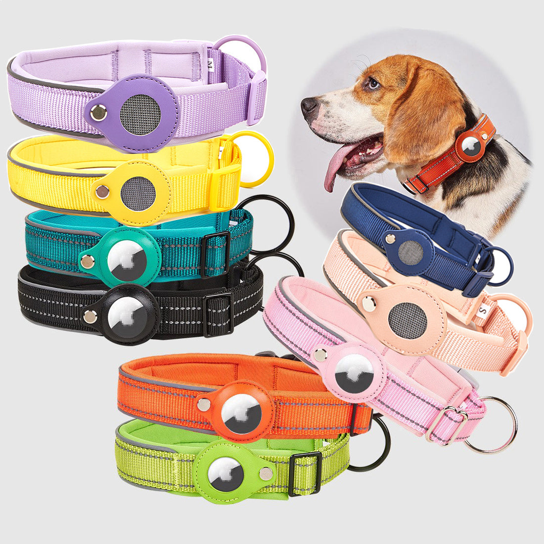 Pet Locator Collar Apple Airtag Dog Collar Pet Locator Tracking Anti-Loss Dog Collar 