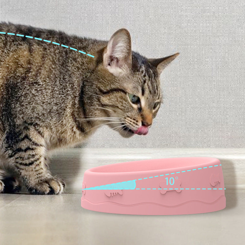 Multifunctional Portable Silicone Slow Food Pet Bowl Drinking Water Feeding Two-in-One Double Sided Bowl