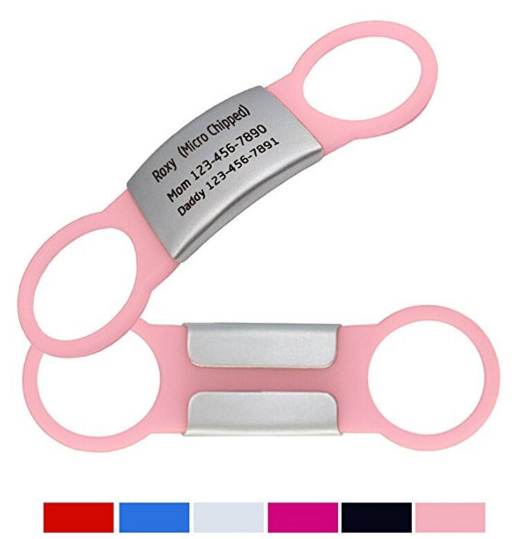 Cat and Dog Name Metal Silicone Dog Tag Engraving with Laser Engraving QR Code ID Pet Hanging Tag Crafts